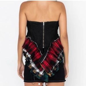 Brand new never been worn, tag still on, plaid corset
